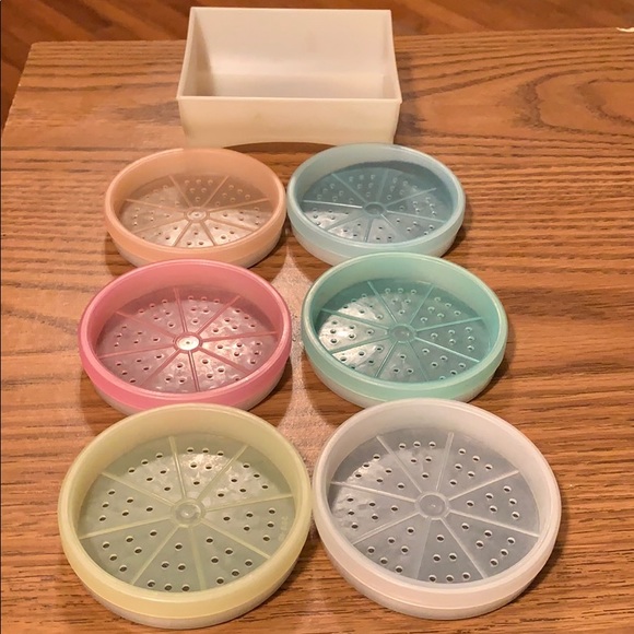 Vintage Tupperware Coaster Set - Picture 2 of 4